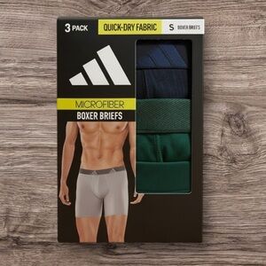 Adidas Microfiber Boxer Briefs 3 Pack Quick-Dry Size S (NEW)